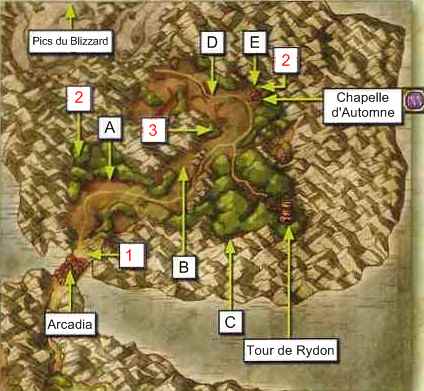 Dragon Quest Carte Region de Arcadia