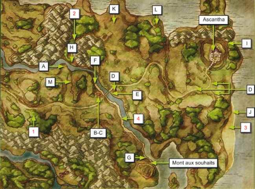 Dragon Quest Carte Region de Ascantha