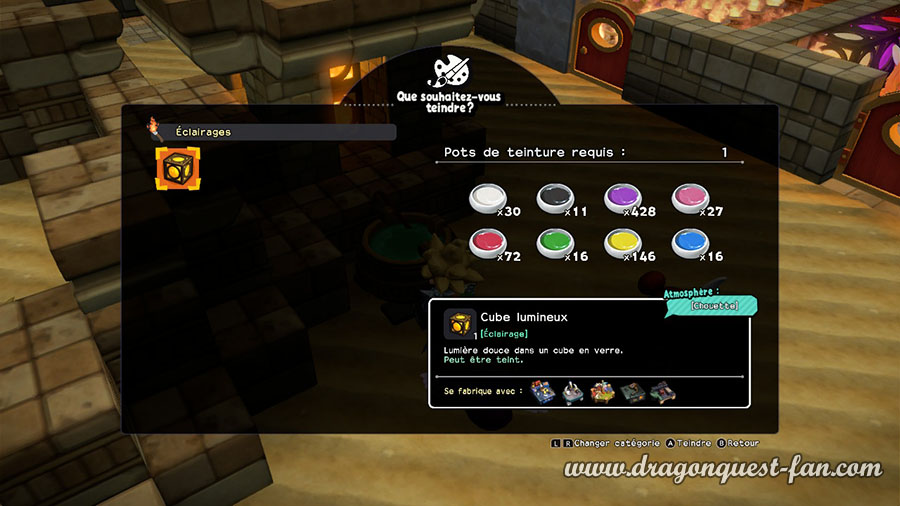 Dragon Quest Builders 2 Utilisez tous types de couleurs