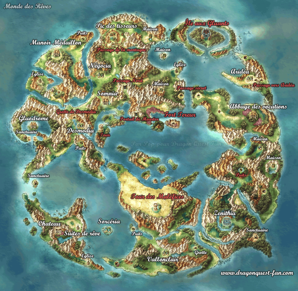 Dragon Quest VI Carte monde des rêves
