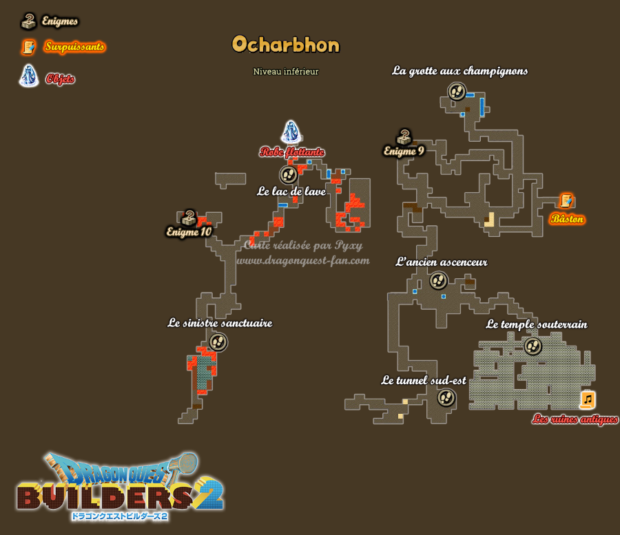 Dragon Quest Builders 2 Carte Ocharbhon Etape inferieur